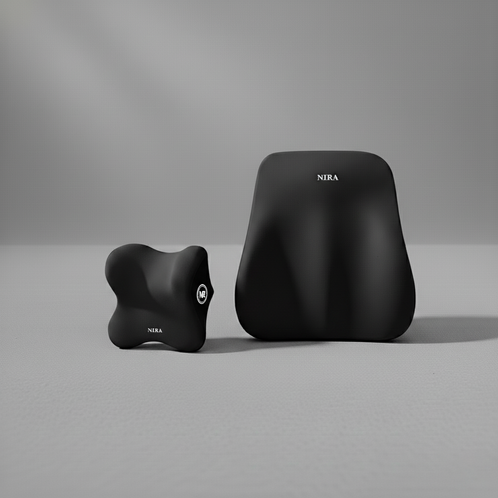 Car Lumbar & Neck Support Pillow – Ultimate Comfort for Driving & Travel