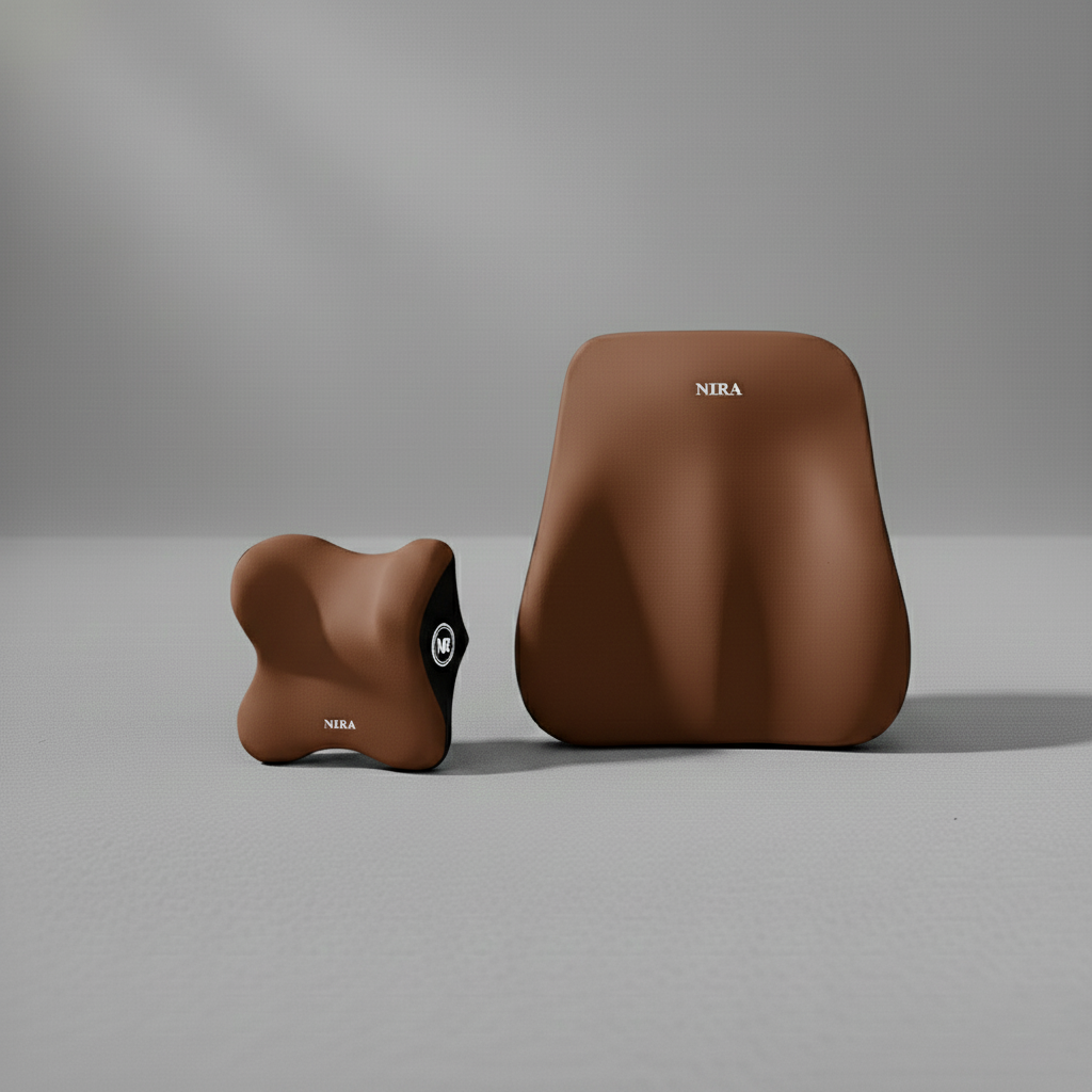 Car Lumbar & Neck Support Pillow – Ultimate Comfort for Driving & Travel