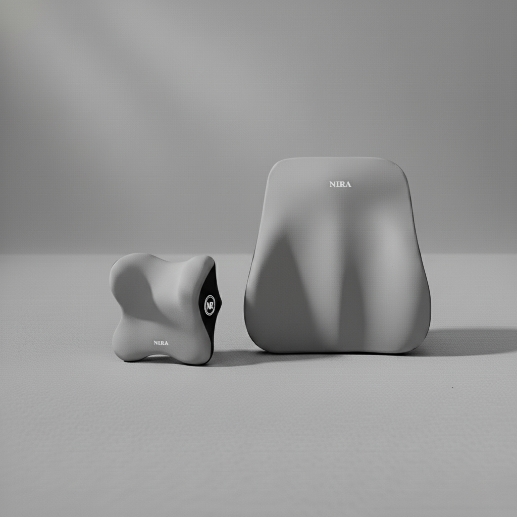 Car Lumbar & Neck Support Pillow – Ultimate Comfort for Driving & Travel